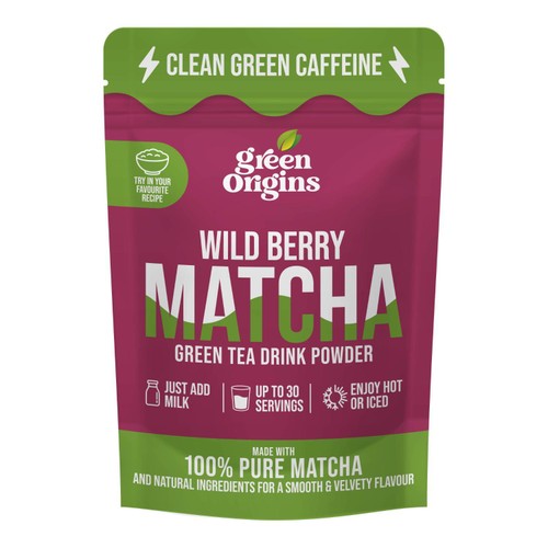 Green Origins Wild Berry Matcha Green Tea Drink Powder thumbnail 2