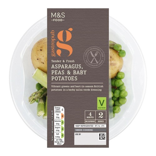 M&S Gastropub Asparagus, Peas & Potatoes thumbnail 2
