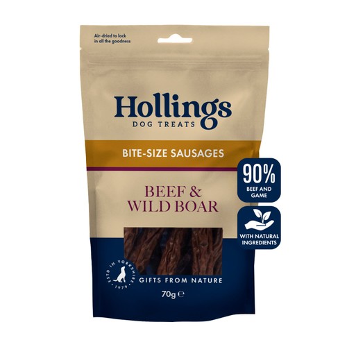 Hollings Bite-Size Gourmet Sausages Beef & Wild Boar thumbnail 2