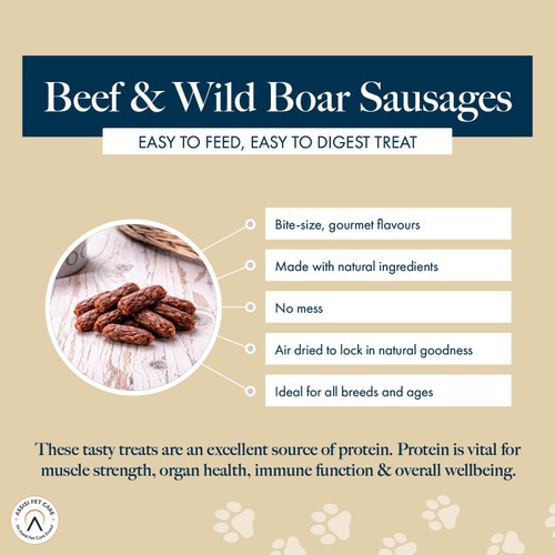 Hollings Bite-Size Gourmet Sausages Beef & Wild Boar thumbnail 3