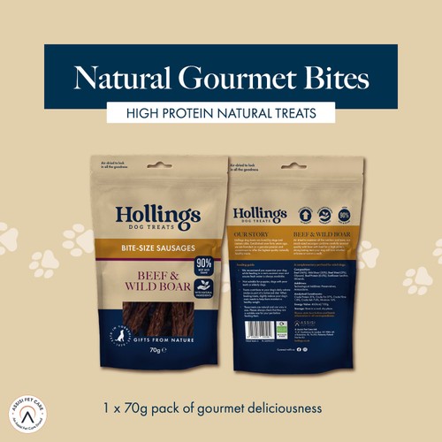 Hollings Bite-Size Gourmet Sausages Beef & Wild Boar thumbnail 4