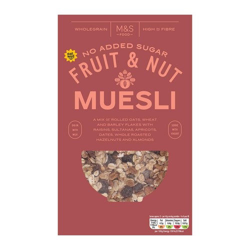 M&S No Added Sugar Fruit & Nut Muesli thumbnail 2