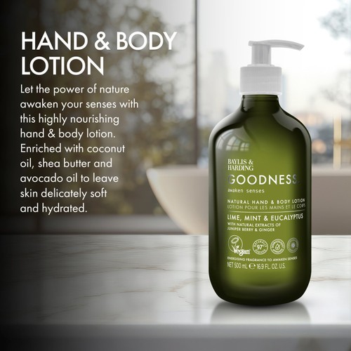 Baylis & Harding Goodness Awaken Lime, Mint & Eucalyptus Hand & Body Lotion thumbnail 2