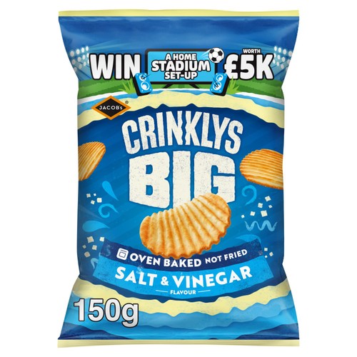 Jacob's Crinklys Big Salt & Vinegar Baked Snacks Share Bag