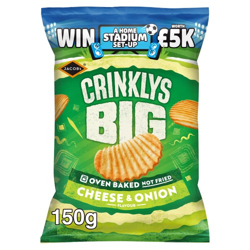 Jacob's Crinklys Big Cheese & Onion Baked Snacks Share Bag