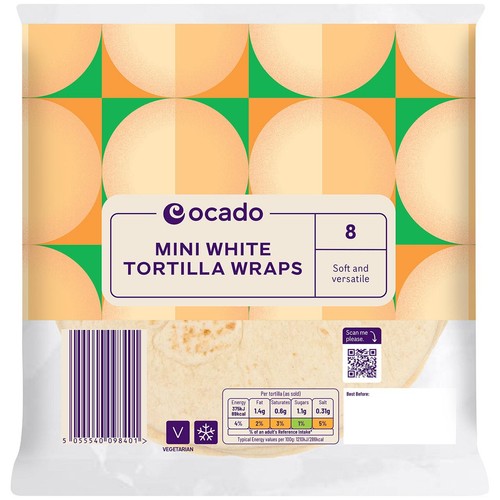 Ocado Mini White Tortilla Wraps thumbnail 2