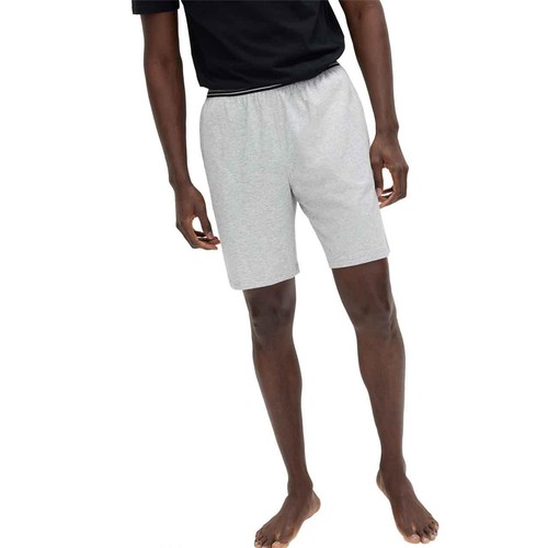 M&S Mens Pure Cotton Jersey Pyjama Shorts, M, Grey Mix thumbnail 2