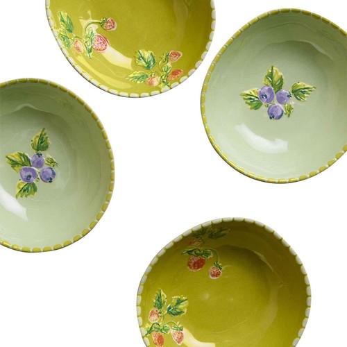 M&S Floral Melamine Cereal Bowl Set, Green thumbnail 4