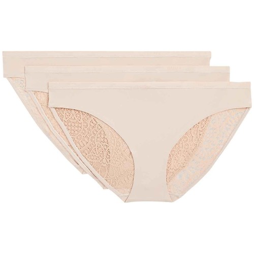 M&S Womens Body Soft Lace Bikini Knickers, 12, Opaline