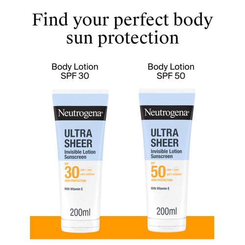Neutrogena Ultra Sheer Body Sunscreen Lotion SPF30 thumbnail 8