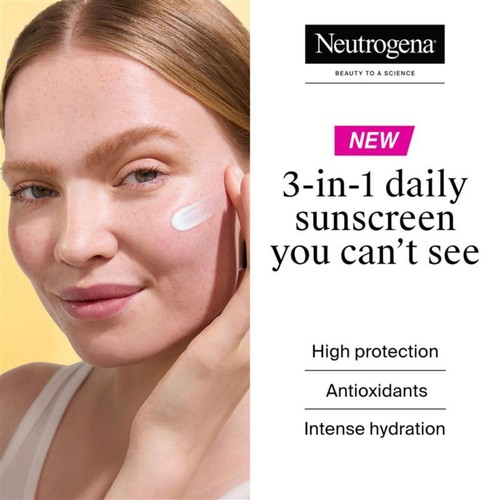Neutrogena Ultra Sheer Face Sunscreen Hydrating Cream SPF50 thumbnail 2