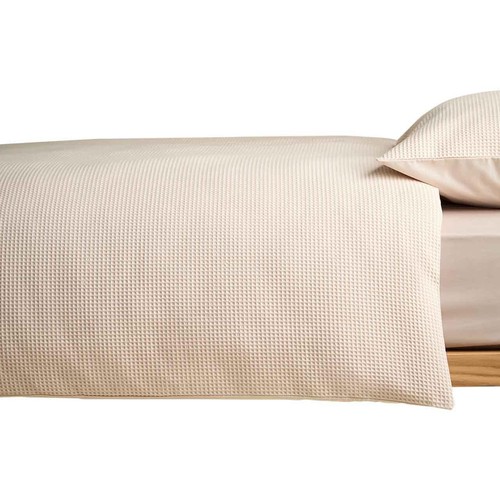 M&S Pure Cotton Waffle Bedding Set, Super King Size (6 ft),  Neutral thumbnail 4