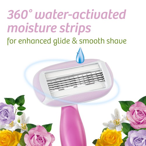 BIC Soleil Escape Disposable Razors 5 Blades, Rose & Magnolia thumbnail 3