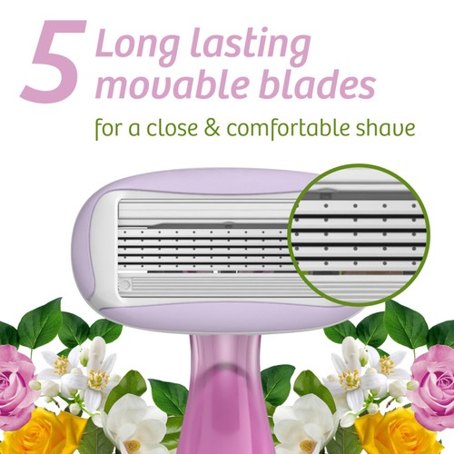 BIC Soleil Escape Disposable Razors 5 Blades, Rose & Magnolia thumbnail 4