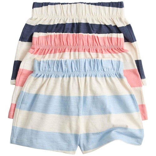 M&S Cotton Stripe Shorts, 2-3 Years, Blue