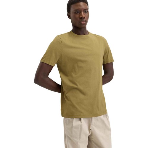 M&S Mens Regular Fit Crew Neck T-Shirt, M, Olive