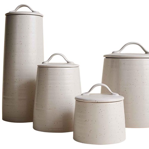 M&S Small Ceramic Storage Jar, Neutral thumbnail 2