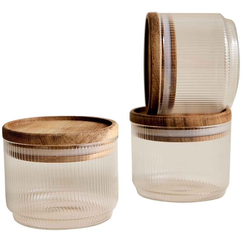 M&S Small Stacking Glass Storage Jars thumbnail 3