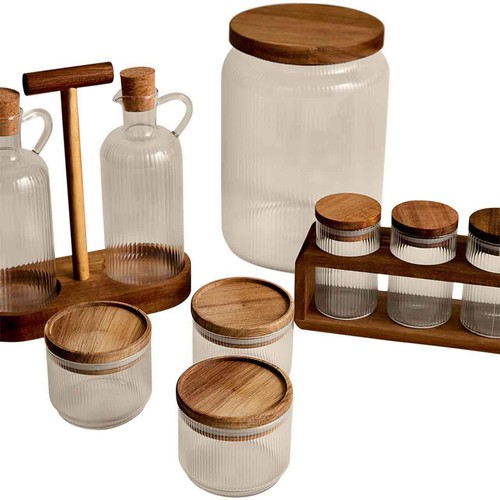 M&S Small Stacking Glass Storage Jars thumbnail 4
