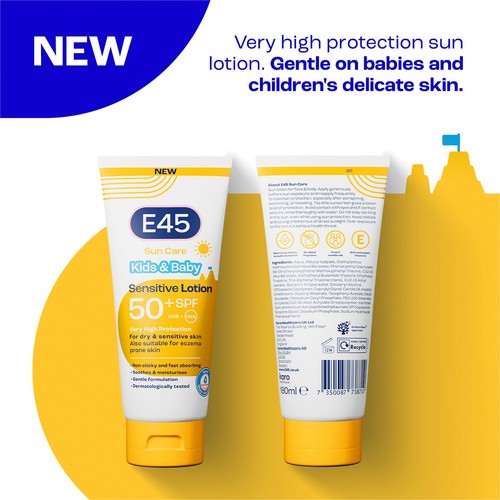 E45 Kids & Baby Sun Cream Lotion SPF 50+ thumbnail 2