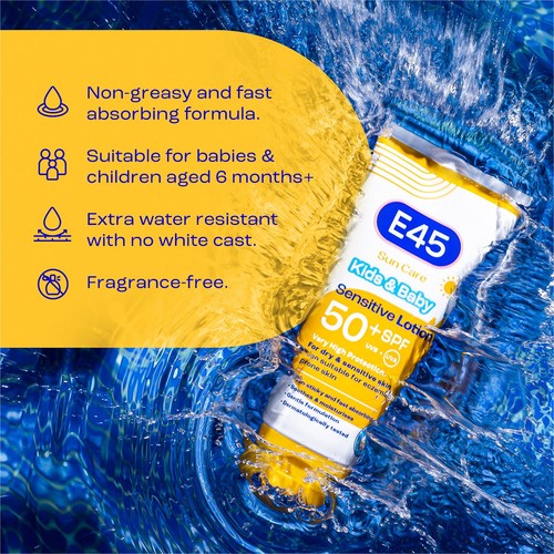 E45 Kids & Baby Sun Cream Lotion SPF 50+ thumbnail 5