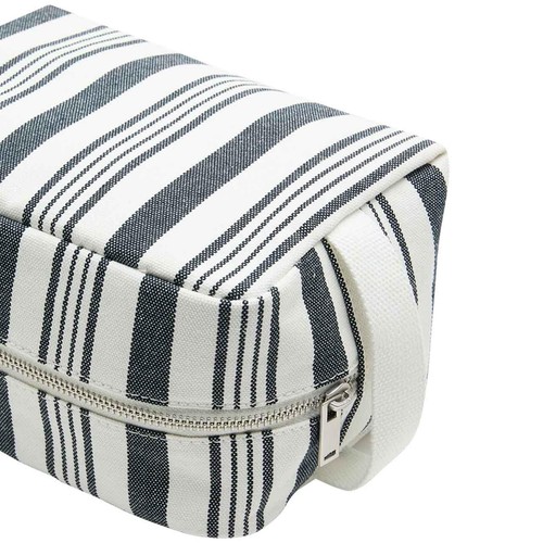 M&S Mens Canvas Striped Washbag, 'One Size, Navy Mix thumbnail 3