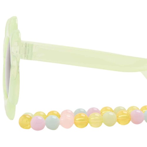 M&S Girls Flower Sunglasses with Chain, M-L, Green thumbnail 2