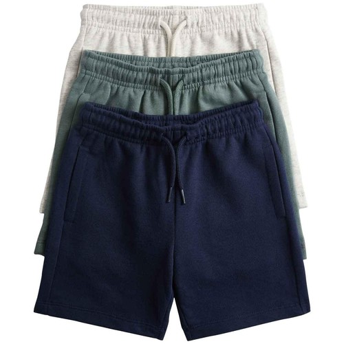M&S Unisex Cotton Rich Shorts, 6-7 Years, Navy