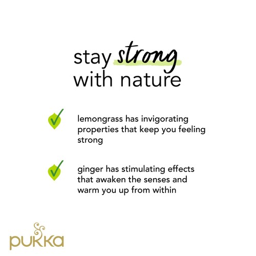 Pukka Organic Lemongrass & Ginger Tea x20 Home-Compostable Herbal Tea Bags thumbnail 4