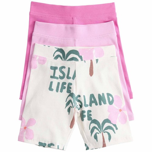 M&S Cotton Rich Palm Tree Cycling Shorts, 3-4 Years
