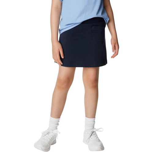 M&S Girls Goodmove Sports School Skorts, 8-9 Years, Navy thumbnail 2