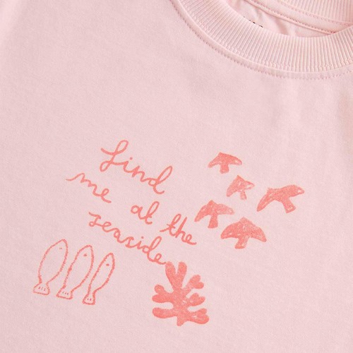 M&S Cotton Seaside Print T-Shirt, 2-3 Years, Pale Pink thumbnail 2