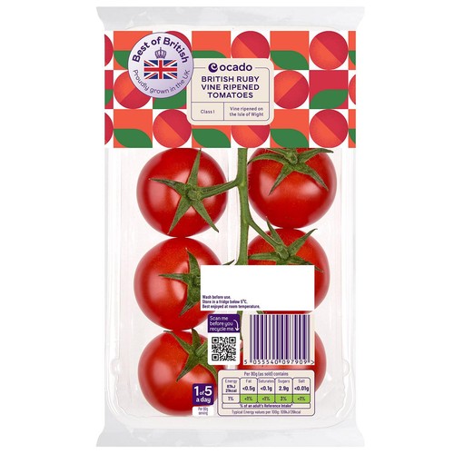 Ocado British Ruby Vine Ripened Tomatoes thumbnail 2
