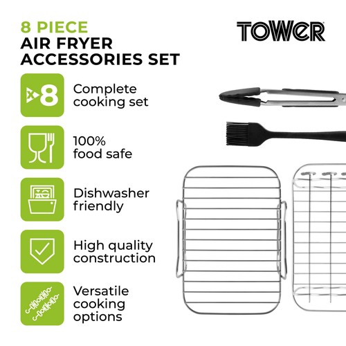 Tower 8 Piece Air Fryer Accessories thumbnail 2