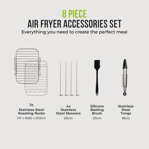 Tower 8 Piece Air Fryer Accessories thumbnail 8