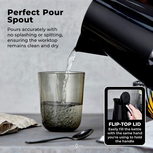 Tower Solitaire 1.5L 3KW Kettle Black thumbnail 6