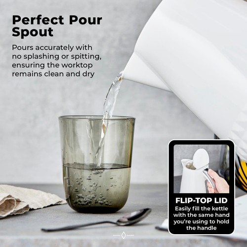 Tower Solitaire 1.5L 3KW Kettle White thumbnail 6