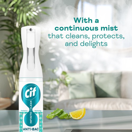 Cif Infinite Clean Anti-Bac All in One Cleaner Spray Lemon & Aloe Vera thumbnail 5