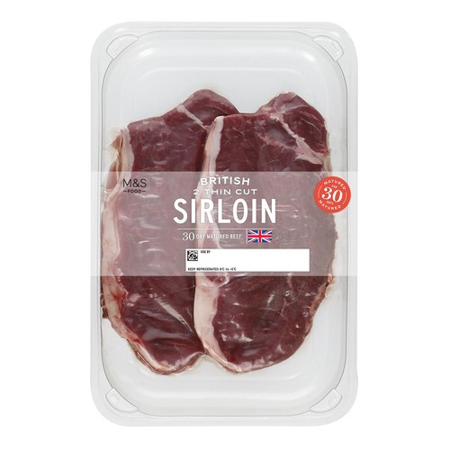M&S 2 Thin Cut Sirloin Steaks thumbnail 2