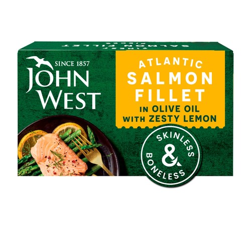 John West Atlantic Salmon Fillet in Olive Oil with Lemon 115g