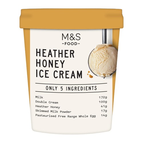 M&S Only 5 Ingredients Heather Honey Ice Cream