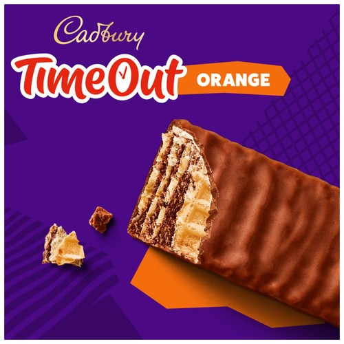 Cadbury Timeout Orange Milk Chocolate Covered Wafer thumbnail 3