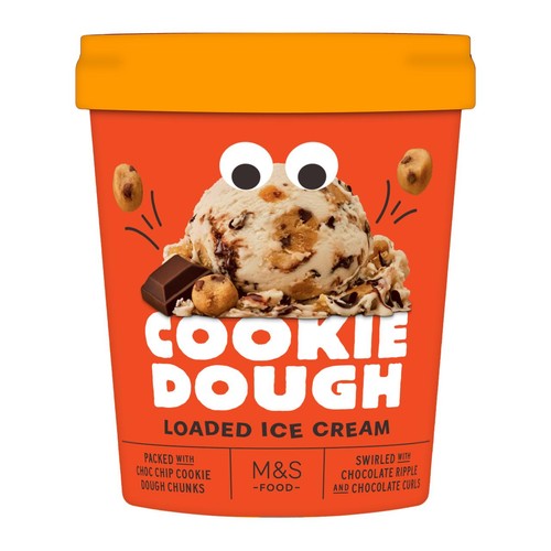 M&S Cookie Dough Loaded Ice Cream thumbnail 3