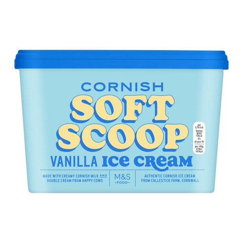 M&S Cornish Soft Scoop Vanilla Ice Cream thumbnail 2