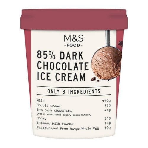 M&S Only 8 Ingredients Dark Chocolate Ice Cream