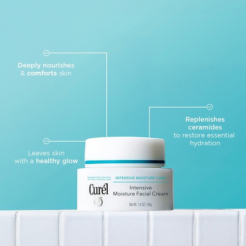 Curel Intensive Moisture Facial Cream for Dry, Sensitive Skin thumbnail 3