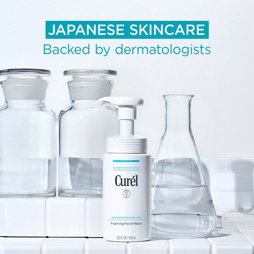 Curel Foaming Facial Wash for Dry, Sensitive Skin thumbnail 5