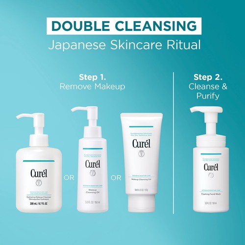 Curel Foaming Facial Wash for Dry, Sensitive Skin thumbnail 6