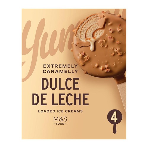 M&S 4 Dulce de Leche Loaded Ice Creams
