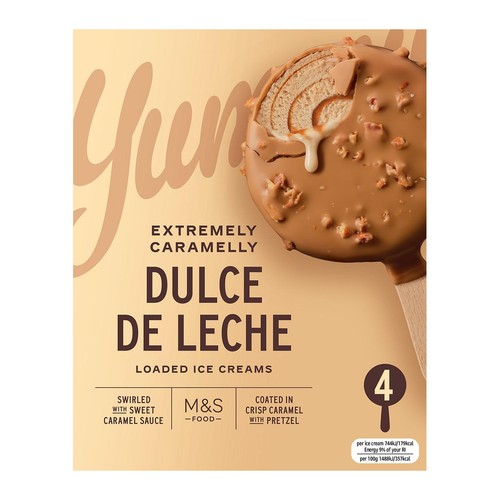 M&S 4 Dulce de Leche Loaded Ice Creams thumbnail 3